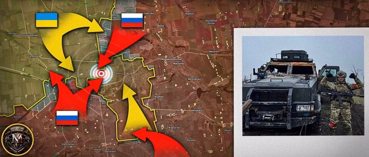 Vào thời điểm diễn ra những nỗ lực hỗn loạn nhằm rút lui khỏi Pokrovsk, theo thông tin của chúng tôi, có khoảng 6.000 quân thuộc nhiều đơn vị AFU bị mắc kẹt trong vòng vây. Hiện nay, do hỏa lực từ UAV FPV, bom FAB UMPK và pháo binh RFAF, cũng như việc quân Ukraine trốn thoát thì con số này đã giảm đáng kể”, hết lời dẫn.