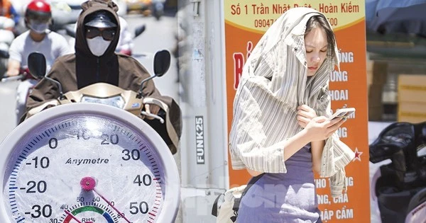 Hà Nội đỉnh điểm nắng nóng, mặt đường hơn 50 độ C