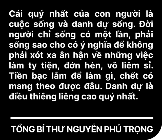 Tổng Bí thư Nguyễn Phú Trọng: “Danh dự mới là điều thiêng liêng, cao quý nhất” - Hình 4 Tong Bi thu Nguyen Phu Trong: “Danh du moi la dieu thieng lieng, cao quy nhat”-Hinh-4