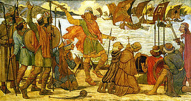 Trong nhiều năm, nhiều người tin rằng người Viking đội mũ sắt có cánh và sừng. Tuy nhiên, đây Nhiều bức tranh, phim ảnh có từ thế kỷ 19 đã khắc họa hình ảnh người Viking đội mũ sắt có sừng. Theo đó, nhiều người tin rằng đó là sự thật nhưng thực tế đây là một quan niệm sai lầm. Ảnh: wikipedia. viking-1.jpg
