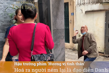 Hậu trường cảnh ném mắm tôm trả thù trong 'Hương vị tình thân' Hau truong canh nem mam tom tra thu trong 'Huong vi tinh than'