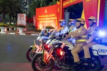 CSGT Hà Nội tuần tra, bảo đảm trật tự chào mừng Đại hội Đảng lần thứ XIV