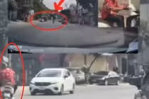 Nam thanh niên đánh võng, tạt đầu các phương tiện lưu thông ở làn ngược chiều