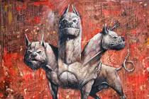 Rợn người quái vật 3 đầu, đuôi rắn canh giữ địa ngục