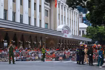 An ninh tại tuyến đường Tràng Tiền được thắt chặt trước sơ duyệt diễu binh