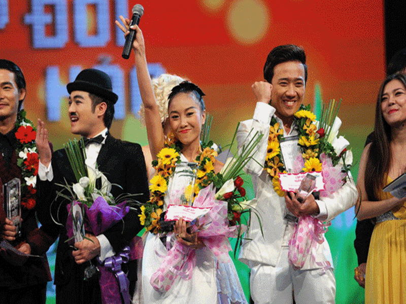 Năm 2011, Đoan Trang gây chú ý khi đoạt giải quán quân Cặp đôi hoàn hảo cùng Trấn Thành. Ảnh: Gia đình và xã hội