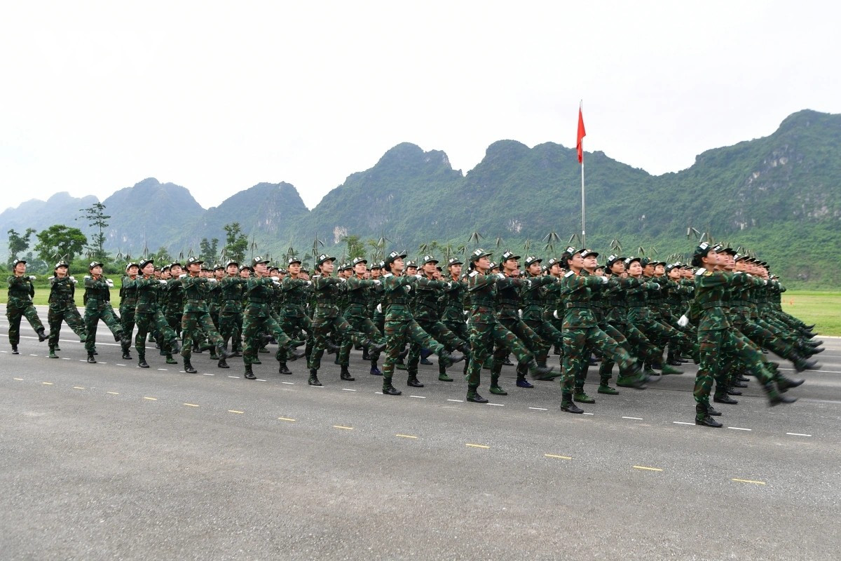 Đáng chú ý, các khối diễu binh tham gia hợp luyện tại Trung tâm Huấn luyện Quốc gia 4 đều là các khối nữ.