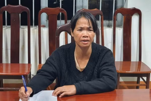 Nguyễn Thị Lê tại Cơ quan điều tra.