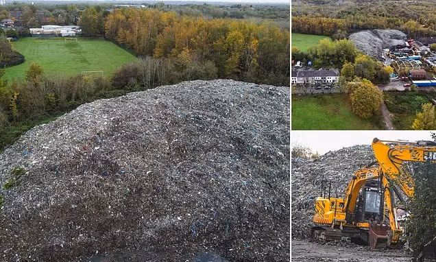 "Chúng tôi đang ưu tiên người dân địa phương, doanh nghiệp và trường học gần đó khi chúng tôi làm việc để xử lý bãi rác thải bất hợp pháp này càng nhanh càng tốt", Paul Clements, Giám đốc điều hành tại Cơ quan Môi trường, cho hay. Ảnh: Daily Mail.