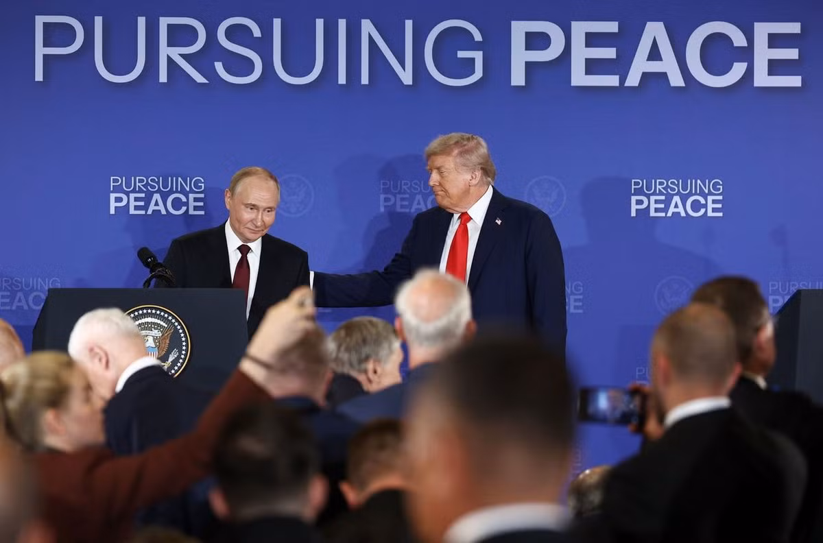 Phát biểu sau đó, Tổng thống Trump cho biết hai bên đã đạt “nhiều điểm thống nhất” và có “tiến triển lớn” trong hội đàm, song vẫn còn việc phải làm để kết thúc xung đột ở Ukraine. Ảnh: Sputnik.