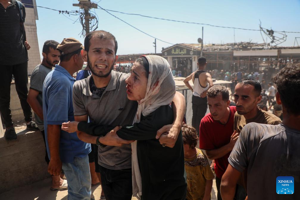 Cơ quan phòng vệ dân sự Gaza cho biết thêm, vụ không kích nhằm vào quán cà phê Al-Baqa cũng khiến nhiều người khác bị thương. Ảnh: Xinhua.