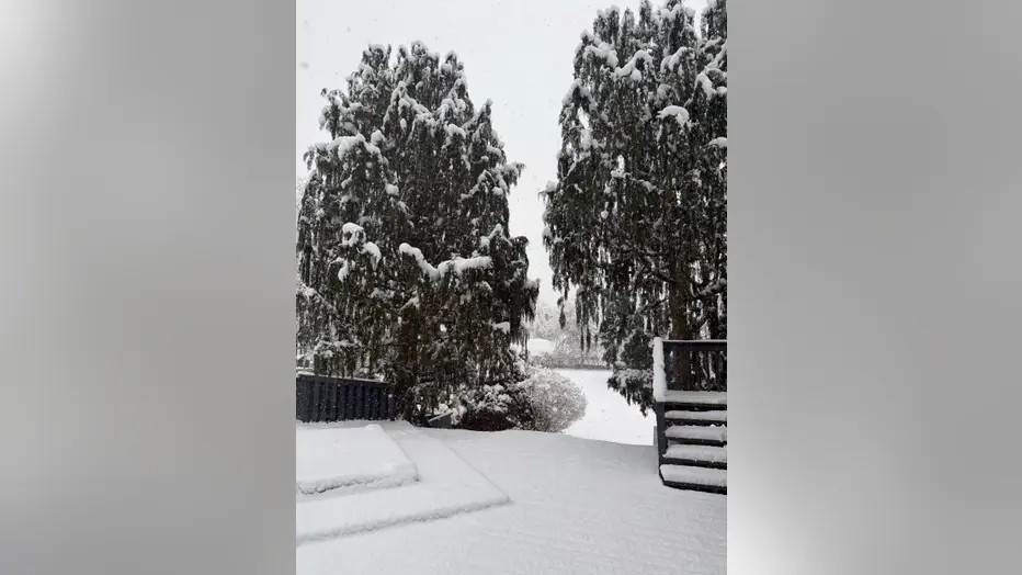 Theo ABC7, trận tuyết rơi diện rộng đầu tiên trong mùa đông năm nay đã phủ một lớp tuyết dày lên nhiều khu vực ở nước Mỹ, trong đó có thành phố New York. Ảnh: Fox5.