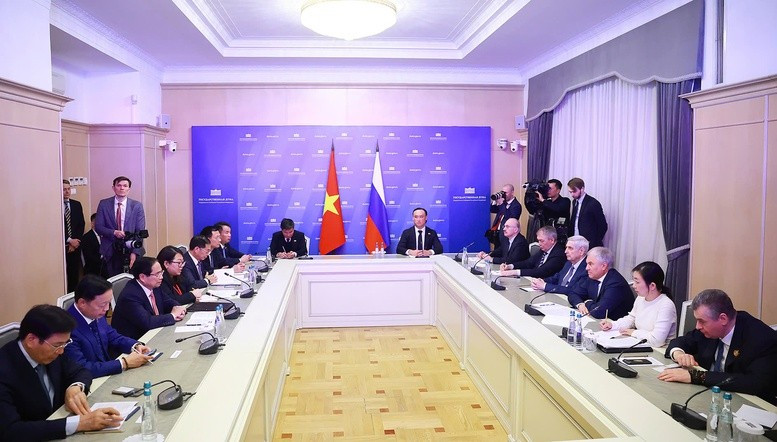 Hai bên tin tưởng rằng Quốc hội hai bên sẽ tiếp tục tạo điều kiện thuận lợi để triển khai các thỏa thuận giữa lãnh đạo cấp cao hai nước - Ảnh: VGP/Nhật Bắc