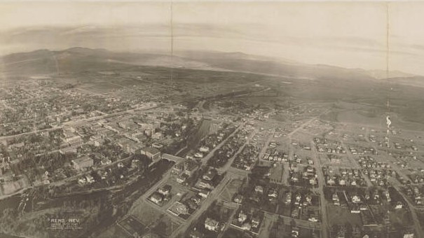 Reno, một thành phố có lịch sử phong phú ở bang Nevada, trong bức ảnh chụp năm 1908.