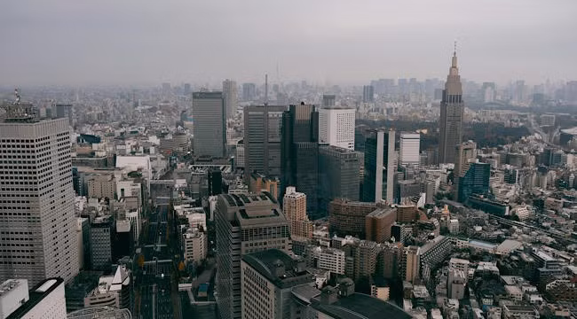 Tokyo (Nhật Bản) nhìn từ trên cao.