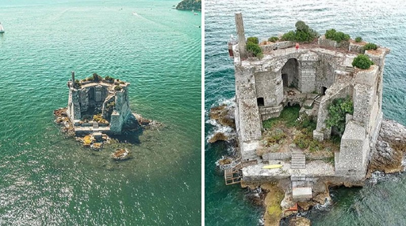 Tháp cổ Scola nằm ở vùng biển Italy.