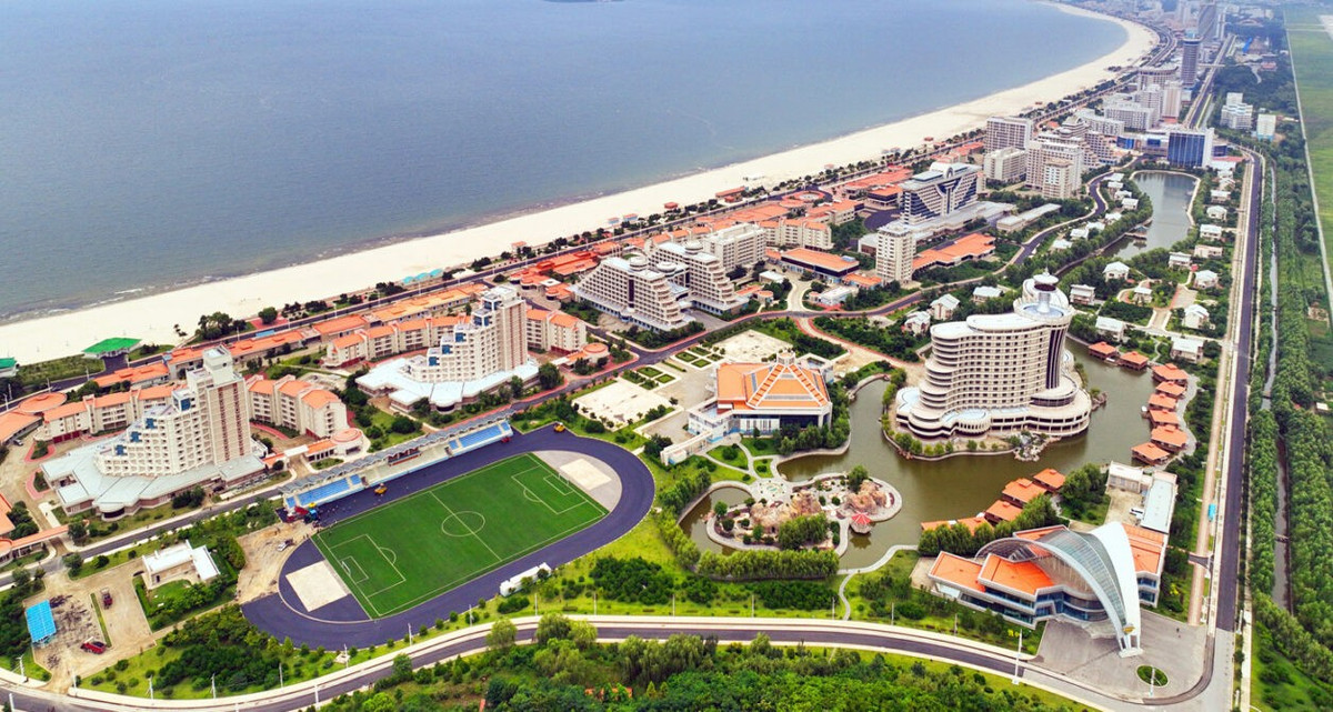 Khu nghỉ dưỡng nhìn từ trên cao. Ảnh: Rodong Sinmun.