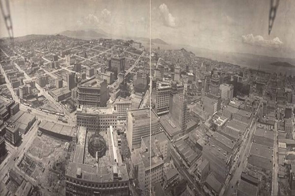 Thành phố San Francisco, bang California, nhìn từ khinh khí cầu năm 1908.