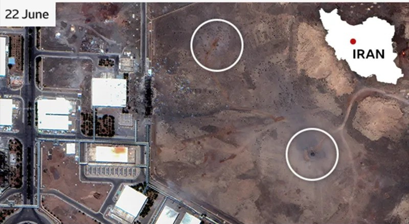 Trong khi đó, có những dấu hiệu cho thấy hoạt động san lấp hố tại cơ sở hạt nhân ở Natanz của Iran. Ảnh: BBC.