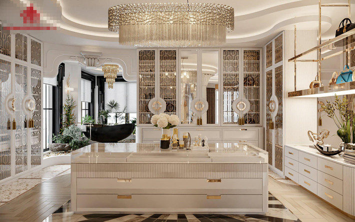 Một "tác phẩm nghệ thuật" đúng nghĩa cả về nội thất cũng như chi tiết trang trí, phào chỉ...