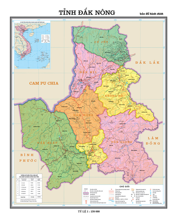Dân số toàn tỉnh Đắk Nông là 622.168 người (theo điều tra dân số ngày 1/4/2019)