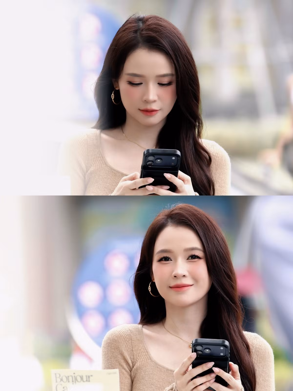 Dù làm mẹ sinh đôi, Sam vẫn duy trì công việc, sắc vóc và phong cách thời trang đẳng cấp, chứng minh khả năng cân bằng hoàn hảo giữa gia đình và sự nghiệp.