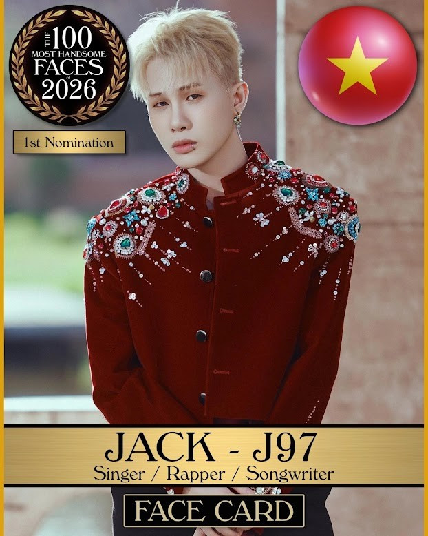 Jack (Trịnh Trần Phương Tuấn), thường được biết đến với nghệ danh J97, mang nét thư sinh nhưng vẫn có chất riêng nổi bật. Anh sở hữu gương mặt sáng, đường nét hài hòa cùng sống mũi cao và đôi mắt có chiều sâu. Ánh nhìn của Jack thường tạo cảm giác vừa trầm lắng, vừa có chút gì đó suy tư, khiến hình ảnh của anh trở nên cuốn hút theo cách rất riêng.
