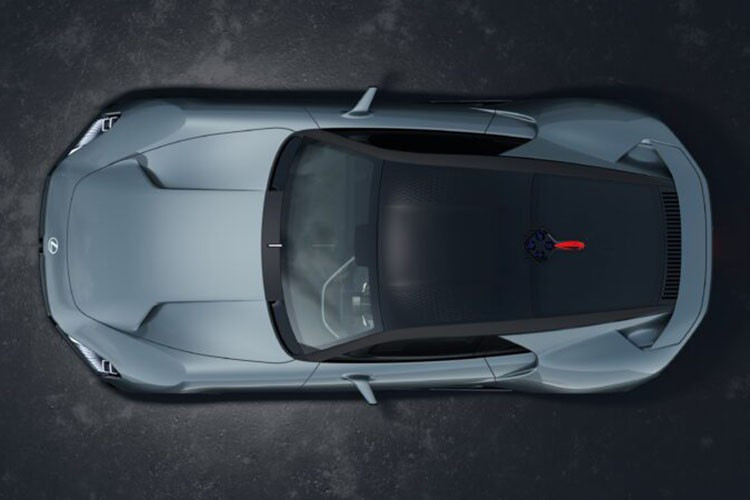 Phần hốc gió cỡ lớn ở đuôi xe gợi lại hình ảnh quen thuộc của huyền thoại LFA, trong khi cụm khe hút gió bố trí sau cửa sổ được cho là đảm nhận vai trò làm mát cho phanh hoặc hộp số.