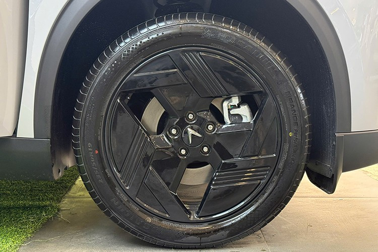 Xe được trang bị gương chiếu hậu chỉnh, gập điện, tích hợp đèn báo rẽ. Đặc biệt, bộ mâm hợp kim đa chấu kích thước lớn 19 inch mang lại dáng vẻ bề thế, thể thao nổi bật cho VF MPV 7 so với các mẫu xe cùng phân khúc.