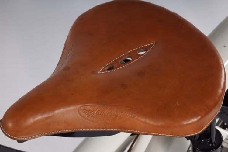 Kiểu yên giống như xe đạp bọc da màu nâu và có đục lỗ chính giữa. Năm 1915, động cơ hướng tâm thường được tìm thấy chủ yếu trên máy bay.