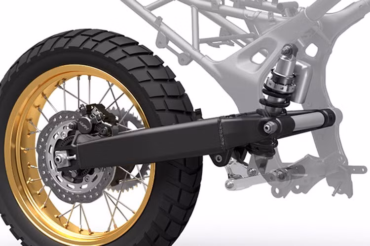 Xe cũng sử dụng giảm xóc trước Showa 43mm trong khi phía sau là giảm xóc Pro-Link. Hệ thống phanh đĩa đôi 310mm cho phía trước và đĩa đơn 256mm cho phía sau kèm ABS kênh đôi tạo sự an toàn cho quá trình vận hành.