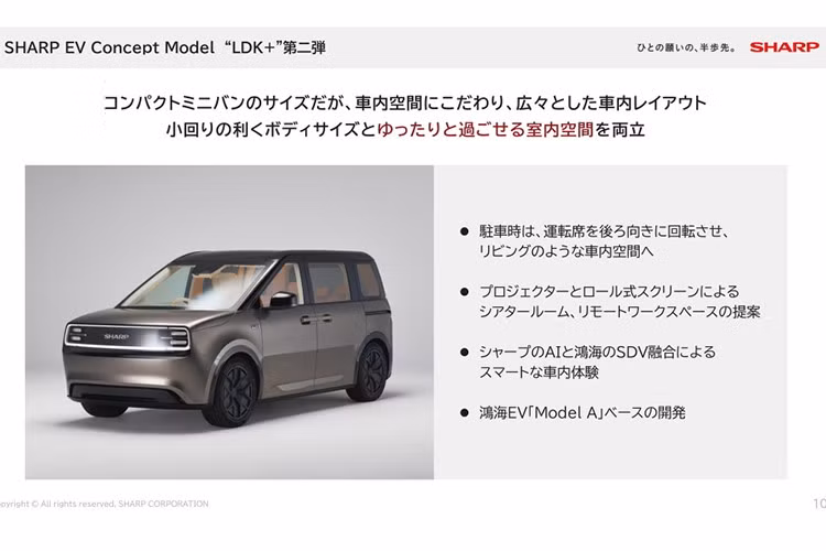 Theo kế hoạch, Foxconn Model A bản thương mại sẽ ra mắt tại Nhật Bản vào đầu năm 2027, sau đó mở rộng sang các thị trường ASEAN, nơi Sharp có thể tận dụng hạ tầng sản xuất chung.