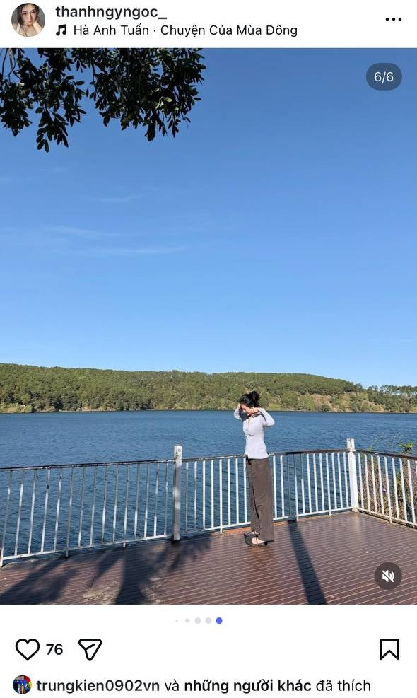 Không ai khác, đó chính là hotgirl Nguyễn Ngọc Thiên Thanh - cô gái đang dính tin đồn hẹn hò với anh.