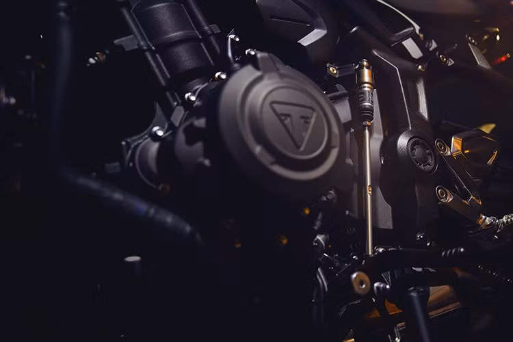 Trident 660 nặng 190kg khi đầy bình xăng 14 lít và tiếp tục sử dụng lốp Michelin Road 5. Chiều cao yên vẫn ở mức dễ tiếp cận – 805 mm – phù hợp với nhiều người lái.