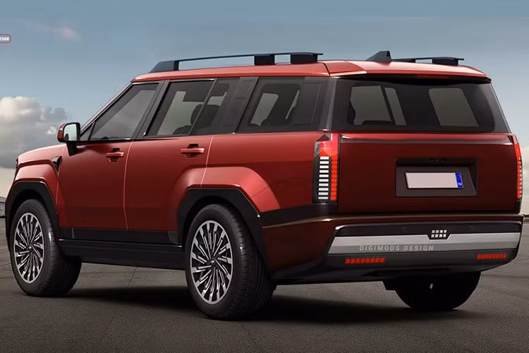 Cụm đèn chiếu sáng chính của mẫu xe SUV 7 chỗ thương hiệu Hàn Quốc này được bố trí dọc hai cạnh, mang đến phong cách vuông vức và mạnh mẽ, gợi nhớ những mẫu SUV full-size Mỹ.