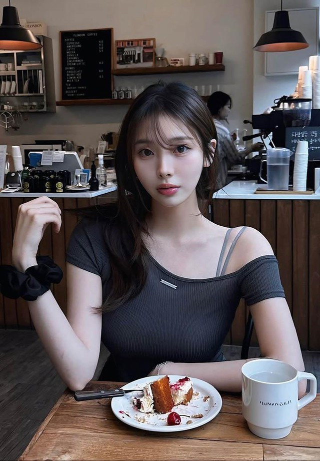 Từng đường nét xương quai xanh hiện rõ mỗi khi cô chuyển động hay tạo dáng nghiêng, biến mỗi khung hình trở thành một tác phẩm nghệ thuật tôn vinh vẻ đẹp hình thể tự nhiên.