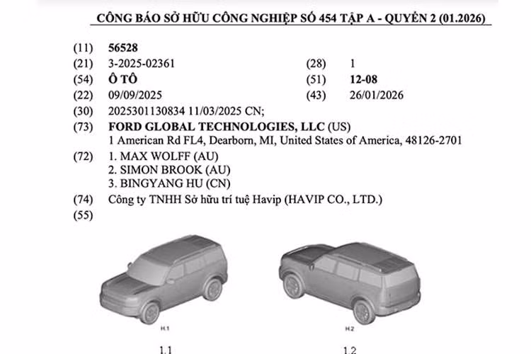Bronco hiện chưa được Ford Việt Nam phân phối chính hãng trong nước. Việc mẫu xe được đăng ký bảo hộ kiểu dáng công nghiệp tại Việt Nam từ đầu năm 2026 đã thu hút sự chú ý và làm gia tăng kỳ vọng về khả năng Bronco sẽ sớm xuất hiện.
