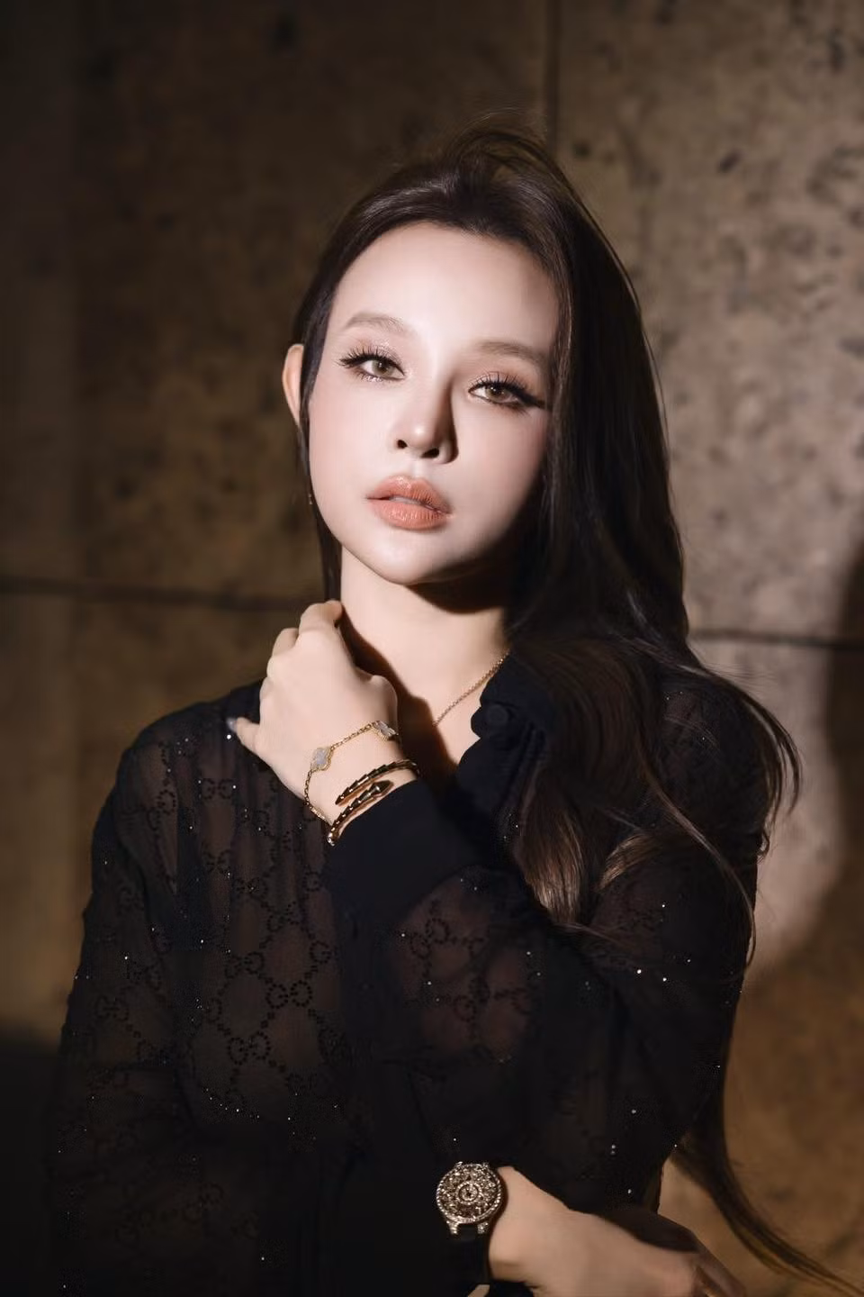 Bữa tiệc sinh nhật được tổ chức trong không gian sang trọng với sự góp mặt của bạn bè và người thân, ai nấy đều diện đồ lộng lẫy.