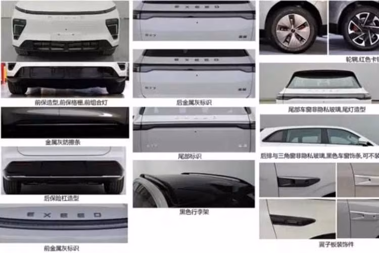 Phần đầu xe được tối giản với dải đèn định vị ban ngày kéo dài toàn chiều ngang, kết hợp cụm đèn chiếu sáng tách đôi đặt dọc hai bên. Thiết kế này đang trở thành xu hướng phổ biến trong nhóm SUV điện của các hãng xe Trung Quốc. Ở phía sau, EX7 có cụm đèn hậu dạng thanh LED kéo dài ngang đuôi xe. Cản sau mang phong cách crossover, tạo cảm giác thân xe cao và chắc chắn.