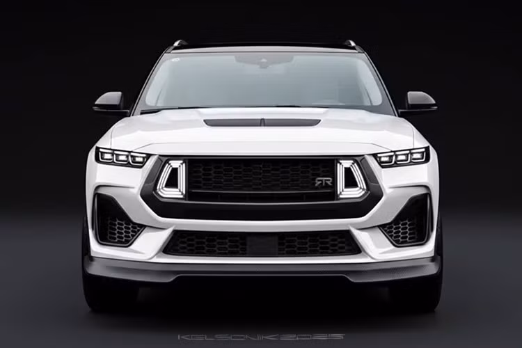 Những chi tiết này được cho là lấy cảm hứng từ phong cách độ RTR của dòng Mustang, mang đến diện mạo hầm hố hơn hẳn so với mẫu xe nguyên bản. Nắp capo cũng được “mượn” từ Mustang, kết hợp với cánh chia gió trước (chin spoiler) kích thước lớn, nhấn mạnh yếu tố thể thao.