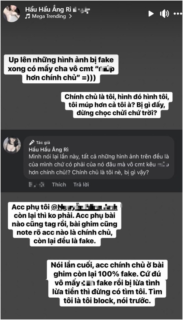 Mới đây, Hẩu Hẩu Ẳng Rì phải lên tiếng cảnh báo một cách gay gắt về việc bị kẻ xấu lợi dụng hình ảnh, đồng thời đưa ra một tuyên bố chắc nịch về hình thể "chính chủ" của mình.