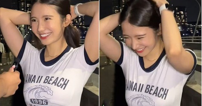 Cụ thể, khi được phỏng vấn trên phố và được hỏi rằng "Nếu bạn trai không vui thì sẽ làm gì?", Nahyun Kim không nói một lời mà chỉ nhẹ nhàng buộc tóc lên đuôi ngựa.