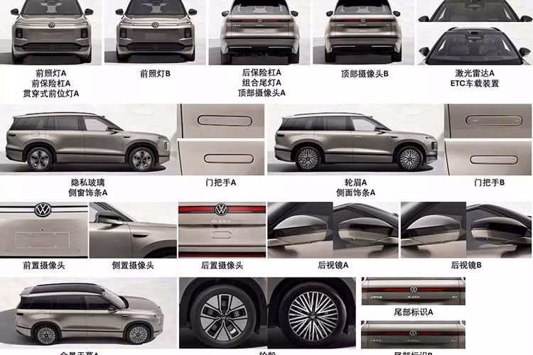 Thuộc nhóm SUV cỡ lớn thực thụ, Volkswagen ID. Era 9X mang trên mình thiết kế ngoại thất gần như giữ nguyên phong cách của phiên bản bản concept mang tên ID. Era vốn đã được giới thiệu tại Trung Quốc vào năm ngoái. So với phiên bản concept, xe trông hiện đại, cao cấp và không bị “giảm chất” nhiều.