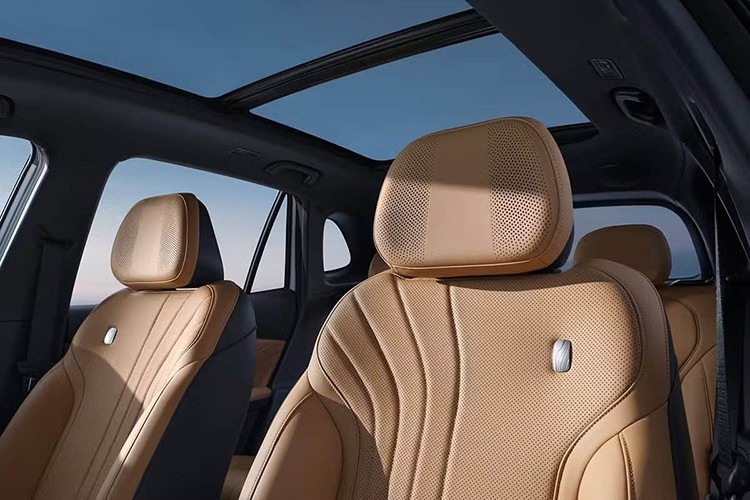 Ở phiên bản cao cấp Max, EX5 EM-i sở hữu dàn âm thanh 16 loa Flyme công suất lên tới 1.000 W, kèm các loa tích hợp trong tựa đầu ghế lái để phát thông báo riêng. Ngoài ra, bản này còn có màn hình HUD, cửa sổ trời toàn cảnh, đèn viền nội thất 256 màu, sạc không dây 15 W và gương chiếu hậu chống chói tự động.