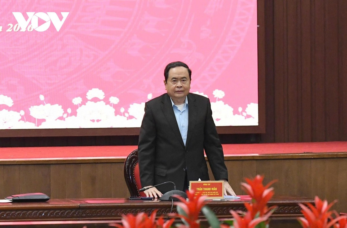 Chủ tịch Quốc hội Trần Thanh Mẫn tại buổi làm việc