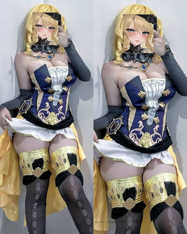 Tuy không khoe mặt, Azu vẫn biết cách thu hút người xem bằng body cực cháy, vòng eo con kiến và các pose dáng đầy gợi cảm. Nữ coser không ngần ngại diện những bộ đồ quyến rũ, bó sát, nửa kín nửa hở... nhưng luôn giữ ở mức vừa đủ để không bị phản cảm.