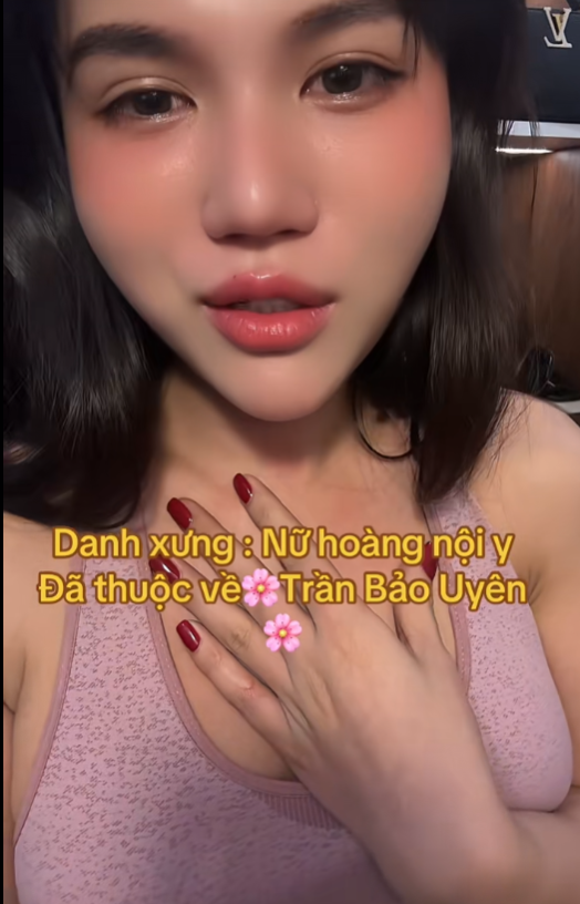 Bảo Uyên bắt đầu nổi lên trên mạng xã hội chỉ trong vòng vài tháng trở lại đây với việc diện trang phục sao y bản Ngọc Trinh. Trên trang cá nhân, cô nàng tự giới thiệu mình với dòng thông tin: Top 59 Hoa hậu Hoàn vũ 2023, Nữ hoàng nội y 9x với các chỉ số cao 1m7, nặng 52kg và số đo ba vòng lần lượt là 88-59-92.