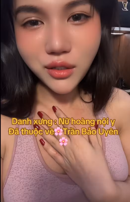 Bảo Uyên bắt đầu nổi lên trên mạng xã hội chỉ trong vòng vài tháng trở lại đây với việc diện trang phục sao y bản Ngọc Trinh. Trên trang cá nhân, cô nàng tự giới thiệu mình với dòng thông tin: Top 59 Hoa hậu Hoàn vũ 2023, Nữ hoàng nội y 9x với các chỉ số cao 1m7, nặng 52kg và số đo ba vòng lần lượt là 88-59-92.