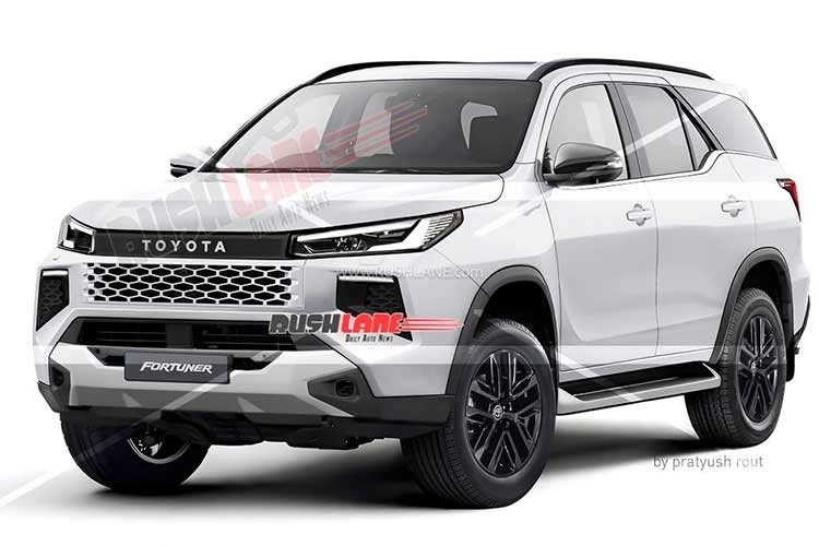 Dựa trên các hình ảnh chạy thử và một số bản rò rỉ bằng sáng chế, nhà thiết kế Pratyush Rout đã dựng lại hình ảnh dự đoán của Toyota Fortuner 2027 mới. Các bản dựng cho thấy mẫu SUV này có thể được thay đổi đáng kể ở phần đầu xe, đồng thời nhận thêm nhiều trang bị hiện đại so với phiên bản hiện hành.