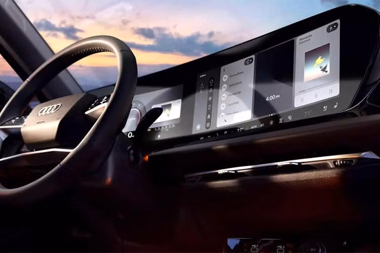 Thiết kế vô-lăng mới trên Audi A5 và Q5 2026 vẫn giữ các nút cảm ứng, nhưng nay được bổ sung hai nút cuộn vật lý, giúp tăng độ chính xác và dễ thao tác hơn khi xe đang di chuyển.